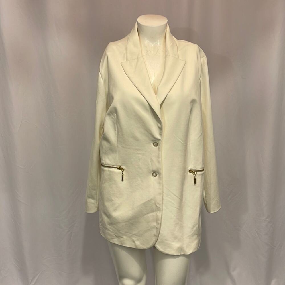 DG2 By Diane Gilman White Jacket Coat Woman Size 3X Brand New With Tag